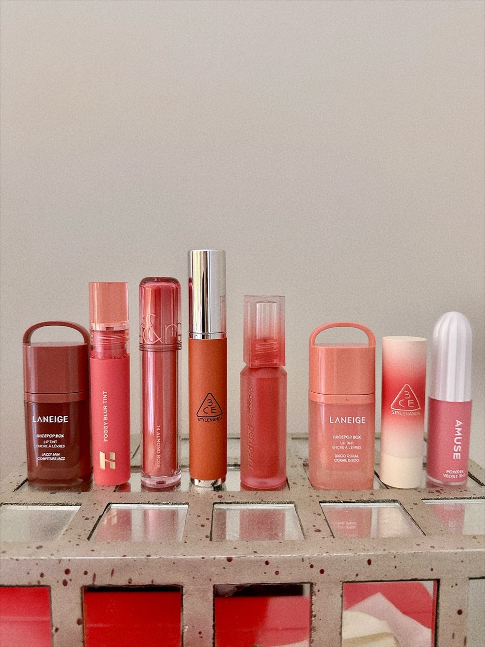 8pc Korean Lipstick Lot! Romand, Laneige, Amuse, Perpipera, 3CE, Holika Holika!